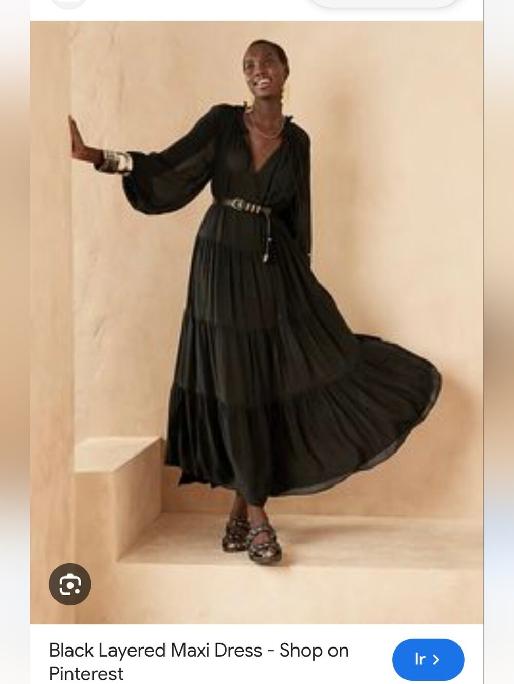 Banana Republic Black Layered Maxi Dress - Elegant Women's Evening Dress